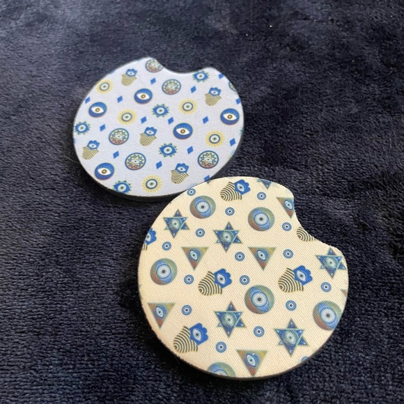 Handmade “eye” Car Coasters - Picture 1 of 2